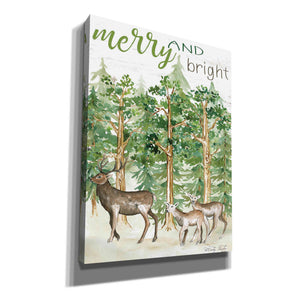 'Merry & Bright Deer' by Cindy Jacobs, Canvas Wall Art