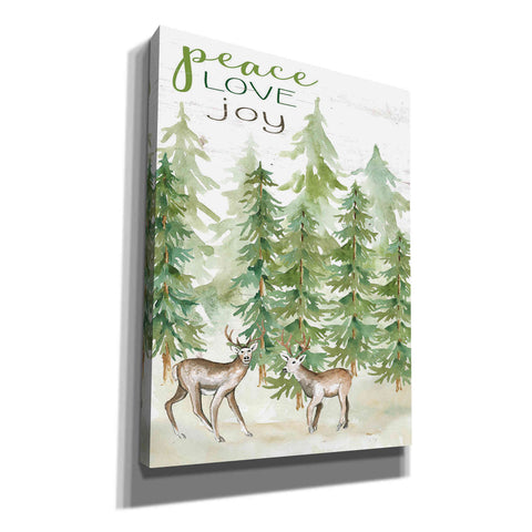 Image of 'Peace Love Joy Deer' by Cindy Jacobs, Canvas Wall Art