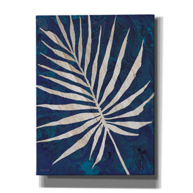 'Palm Leaf Navy' by Cindy Jacobs, Canvas Wall Art