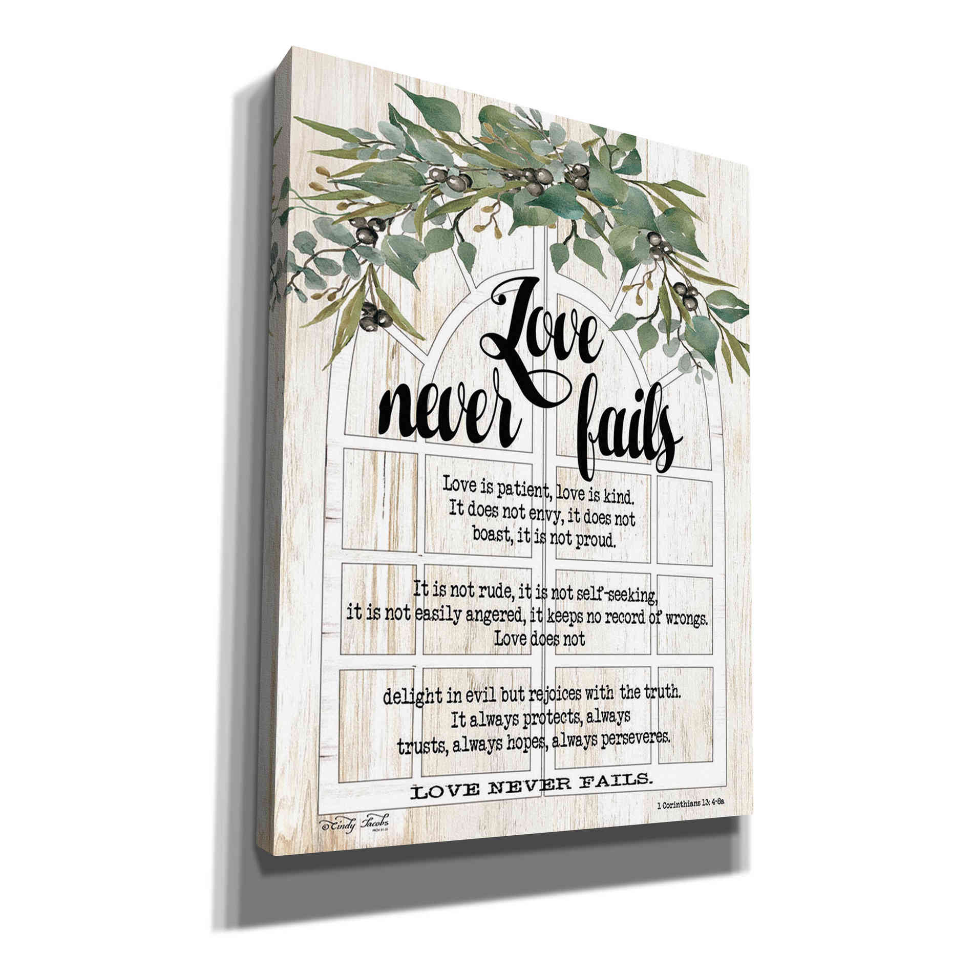 'Berry Swag Love Never Fails' by Cindy Jacobs, Canvas Wall Art