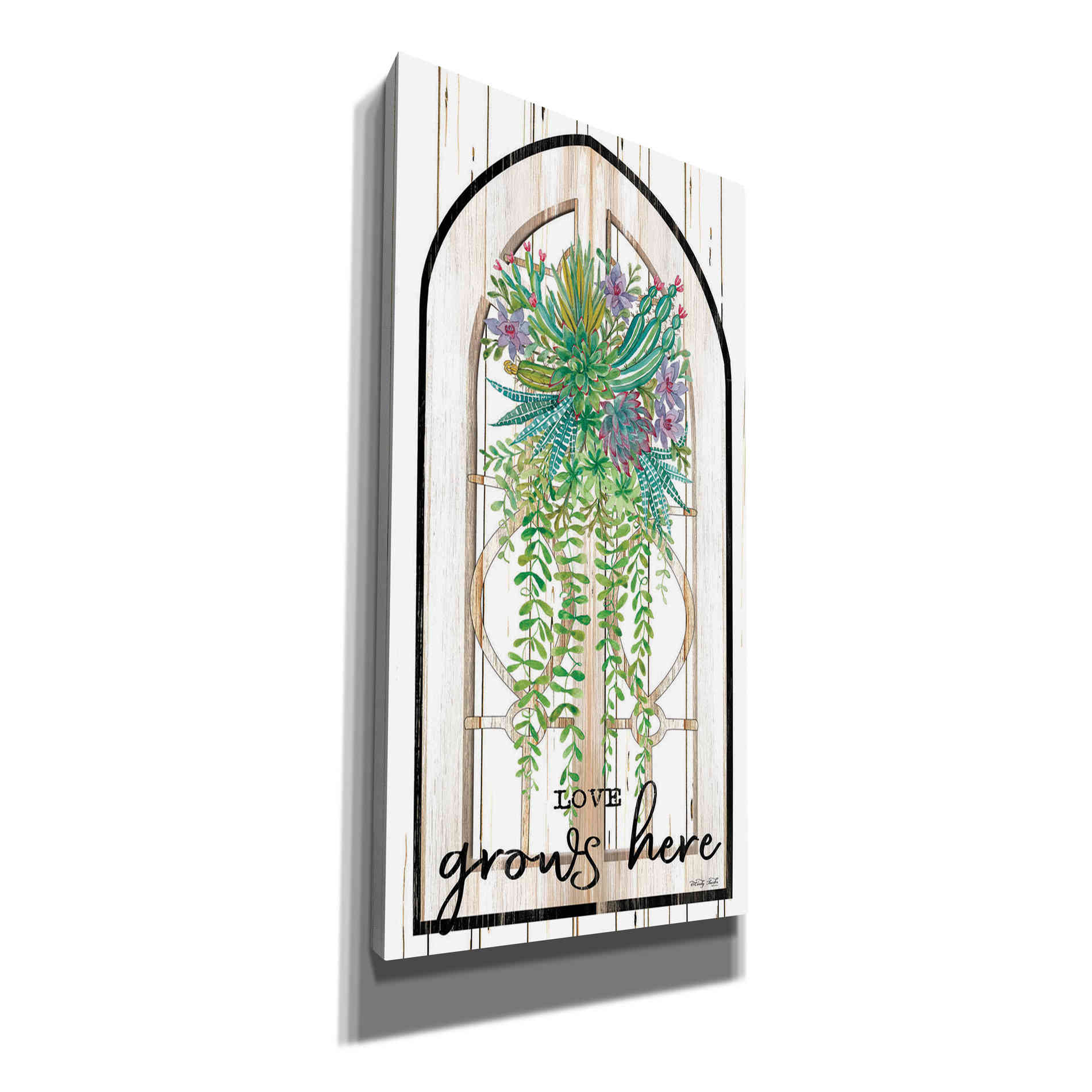 'Love Grows Here' by Cindy Jacobs, Canvas Wall Art