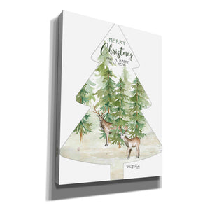 'Merry Christmas Deer Tree' by Cindy Jacobs, Canvas Wall Art