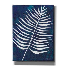 'Navy Areca Leaf' by Cindy Jacobs, Canvas Wall Art