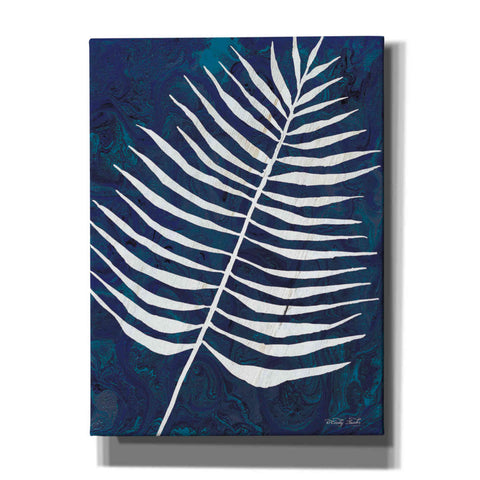 Image of 'Navy Areca Leaf' by Cindy Jacobs, Canvas Wall Art
