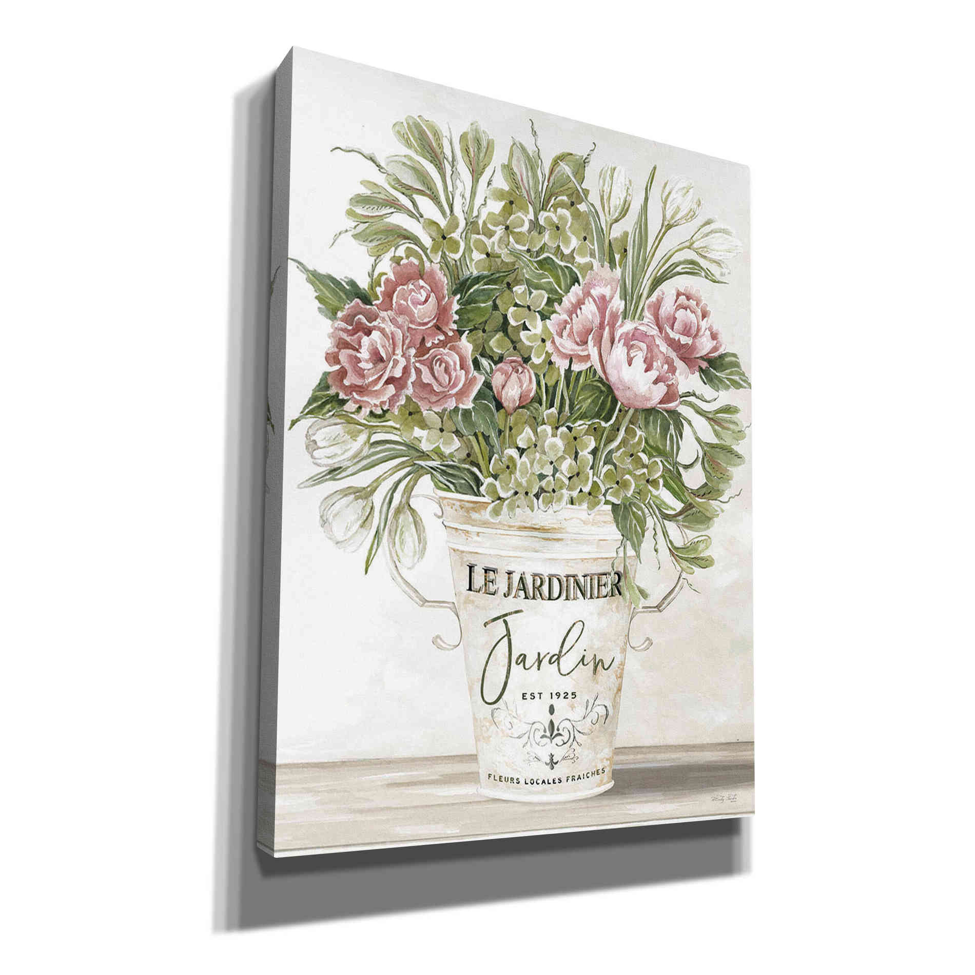 'Spring Peonies II' by Cindy Jacobs, Canvas Wall Art