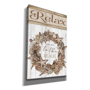 'Relax Shell Wreath' by Cindy Jacobs, Canvas Wall Art
