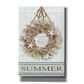 'Summer Beach Wreath' by Cindy Jacobs, Canvas Wall Art