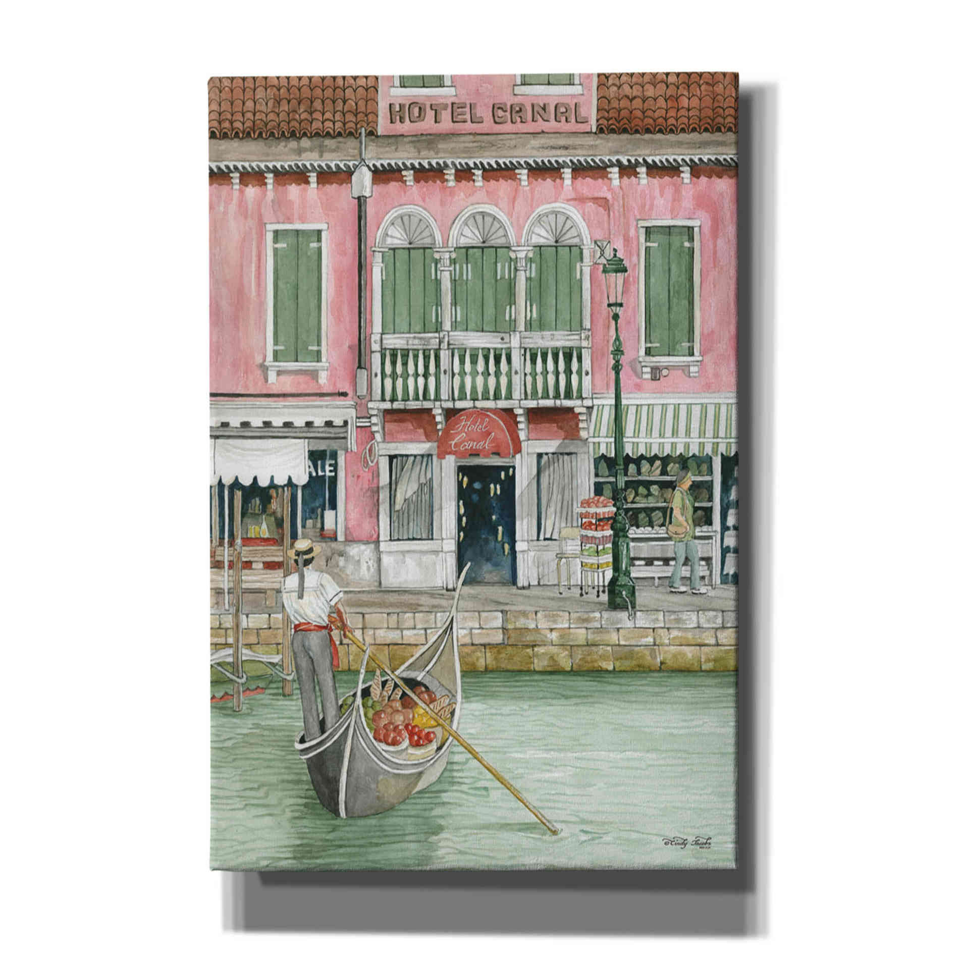 'Hotel Canal' by Cindy Jacobs, Canvas Wall Art