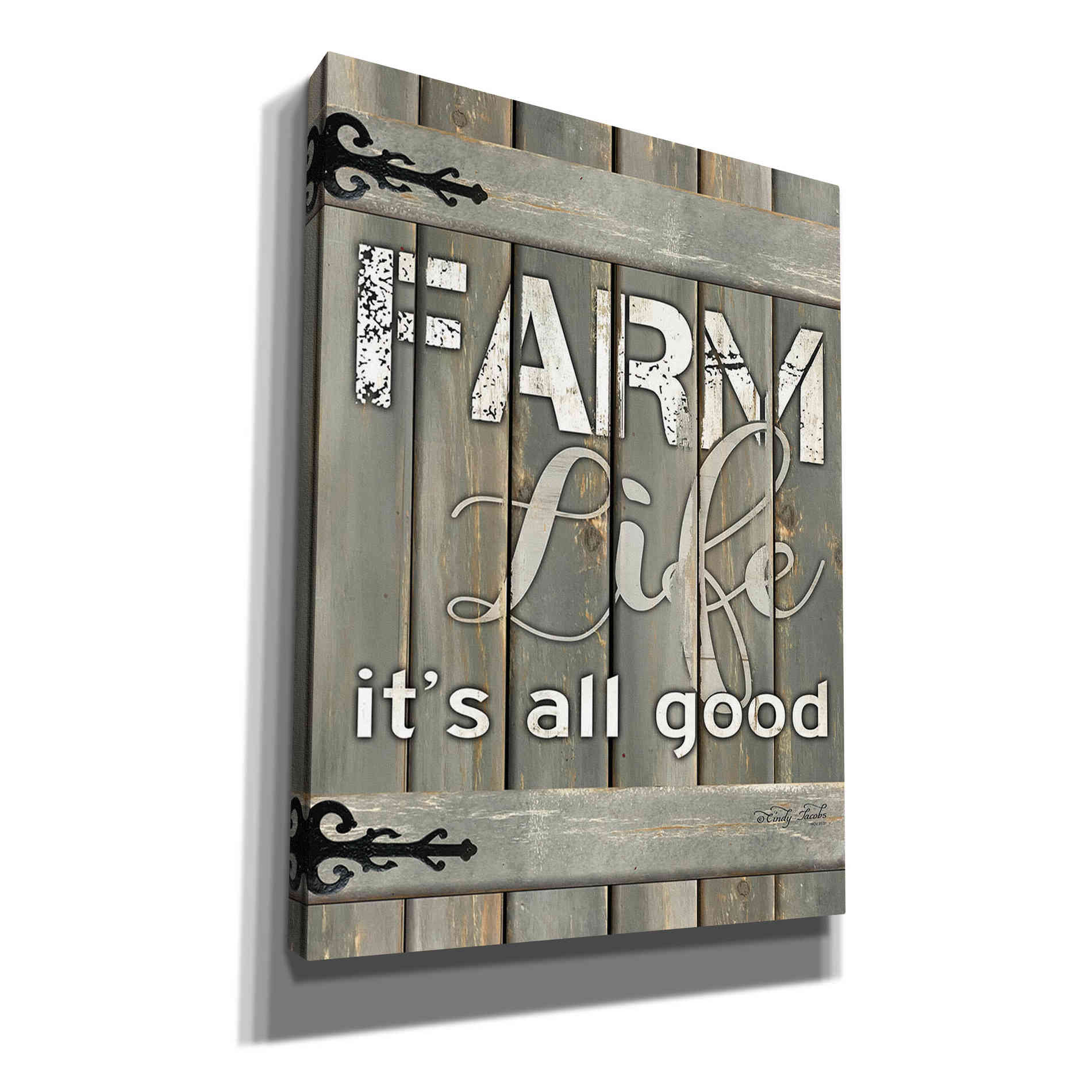 'Farm Life It's All Good' by Cindy Jacobs, Canvas Wall Art