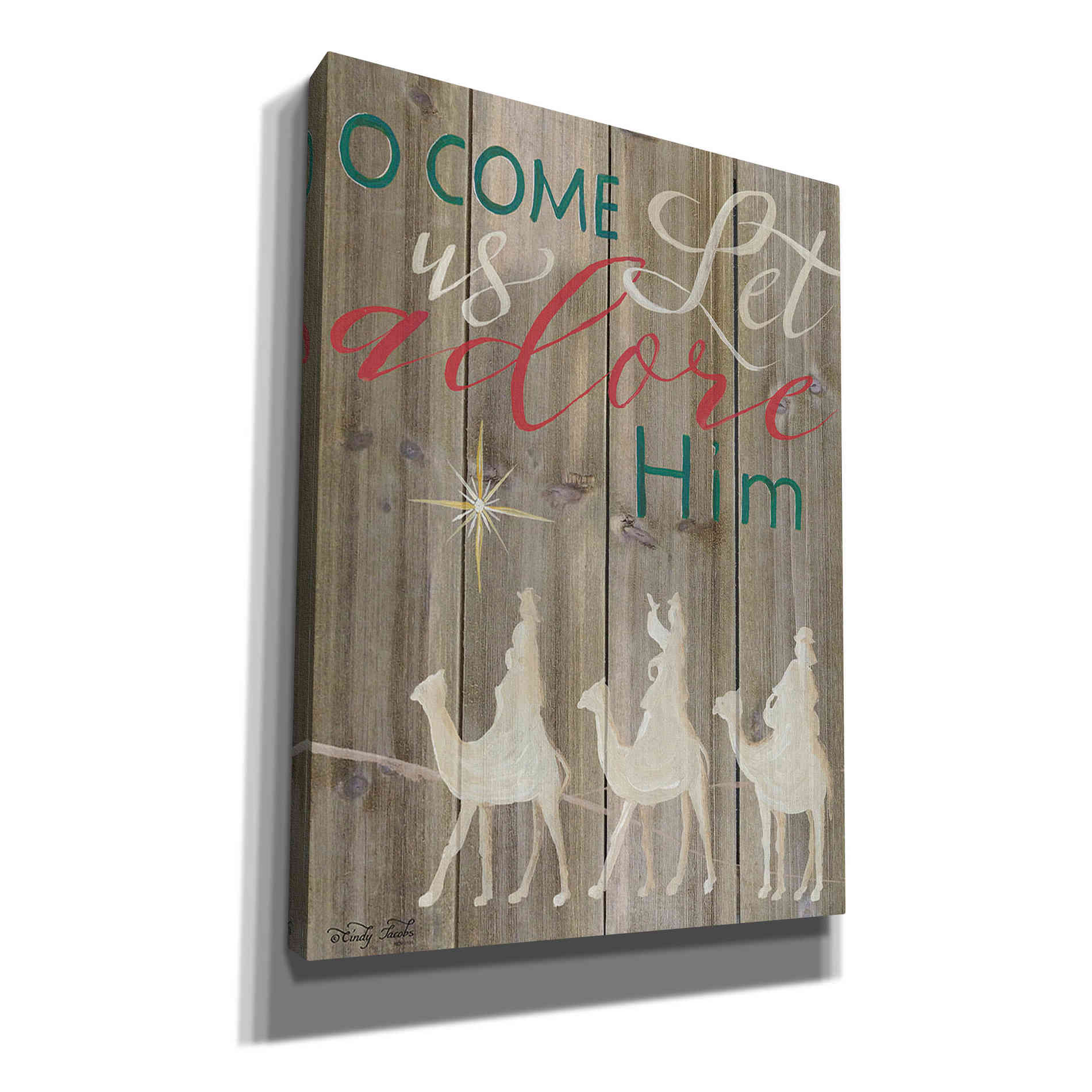 'O Come Let Us Adore Him' by Cindy Jacobs, Canvas Wall Art