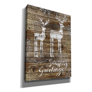 'Season's Greetings Deer' by Cindy Jacobs, Canvas Wall Art