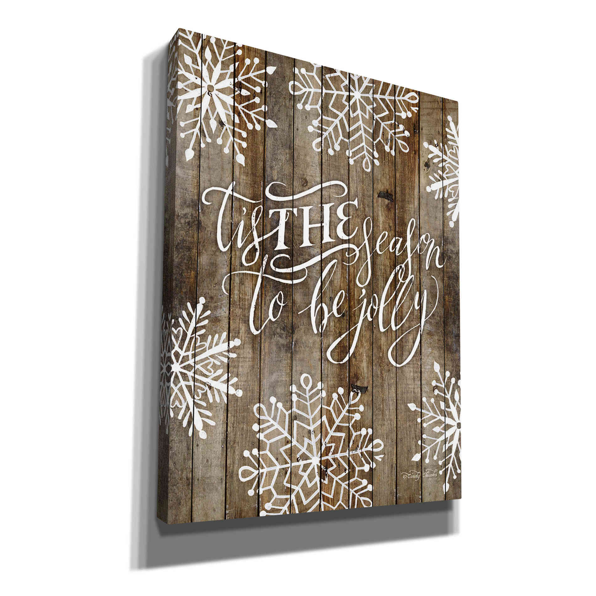 'Tis the Season Snowflakes' by Cindy Jacobs, Canvas Wall Art