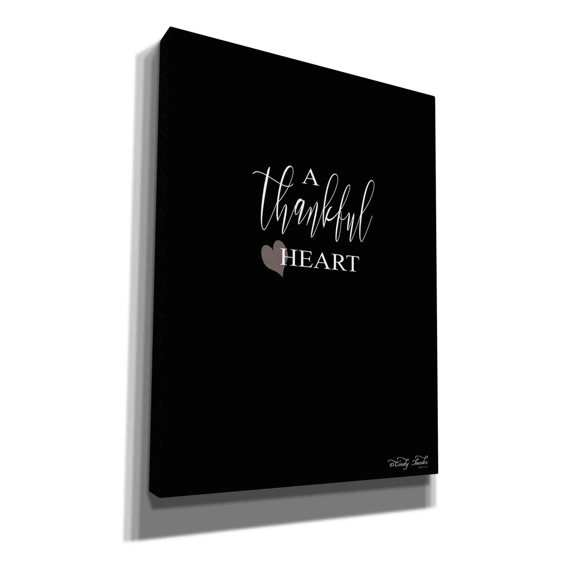 'A Thankful Heart Sign' by Cindy Jacobs, Canvas Wall Art