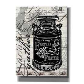 'Farm Sweet Farm Milk Can' by Cindy Jacobs, Canvas Wall Art