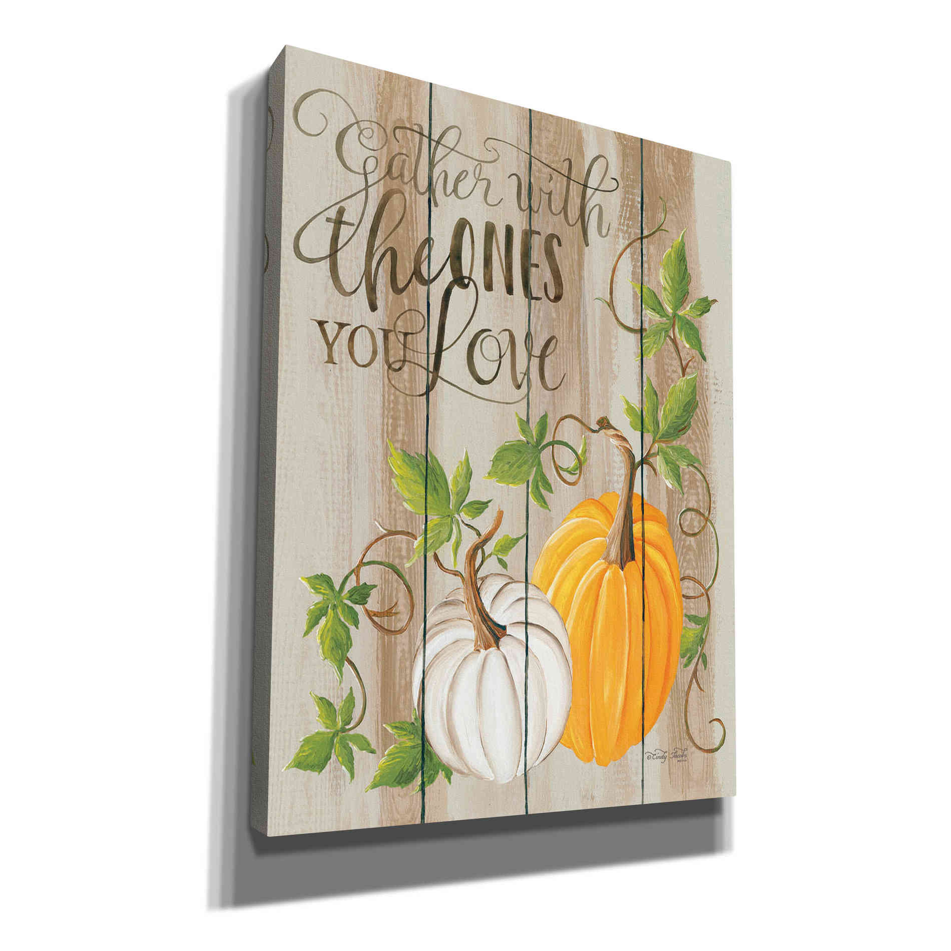 'Gather Pumpkins' by Cindy Jacobs, Canvas Wall Art