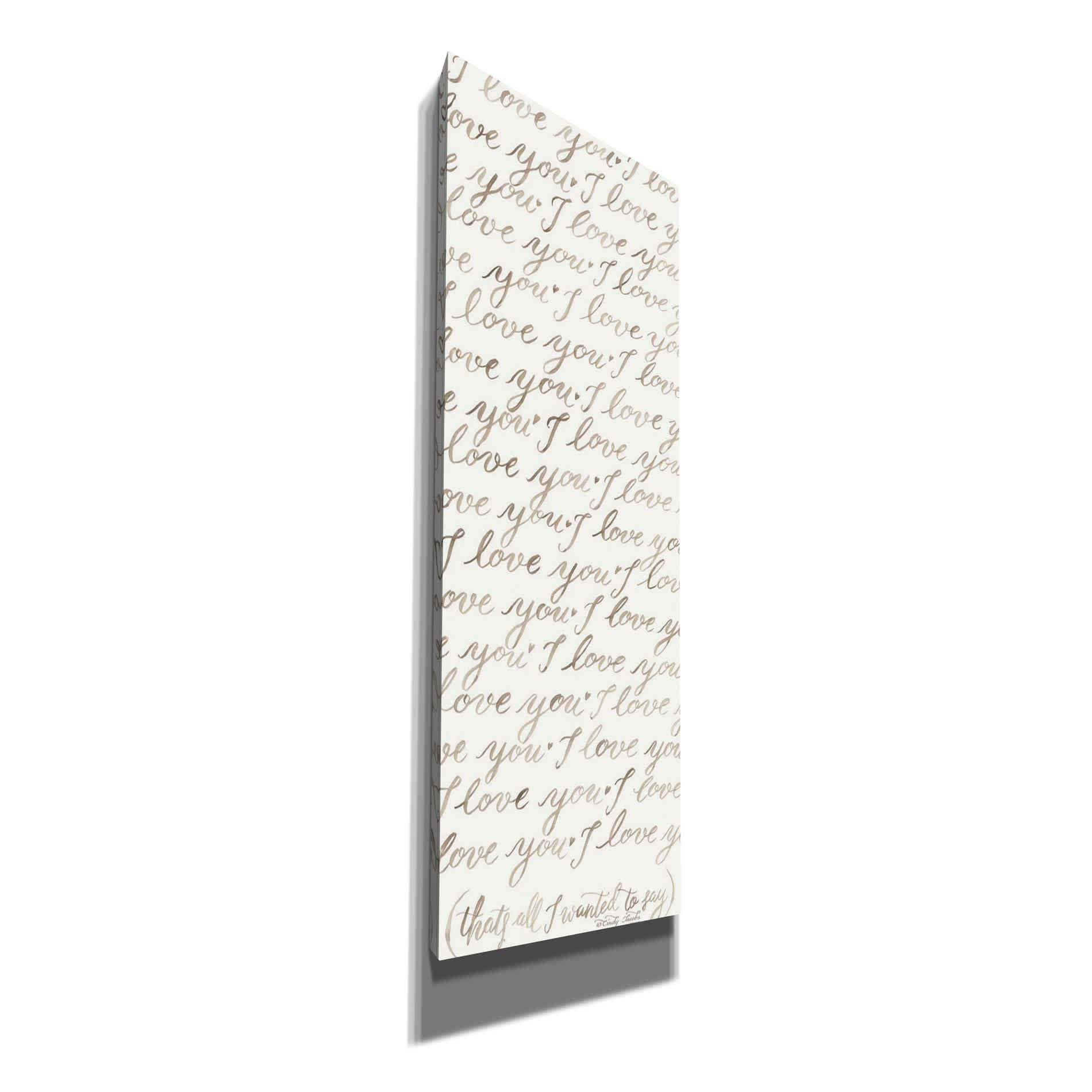 'Handwritten I Love You' by Cindy Jacobs, Canvas Wall Art