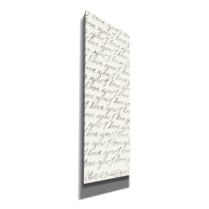 'Handwritten I Love You' by Cindy Jacobs, Canvas Wall Art