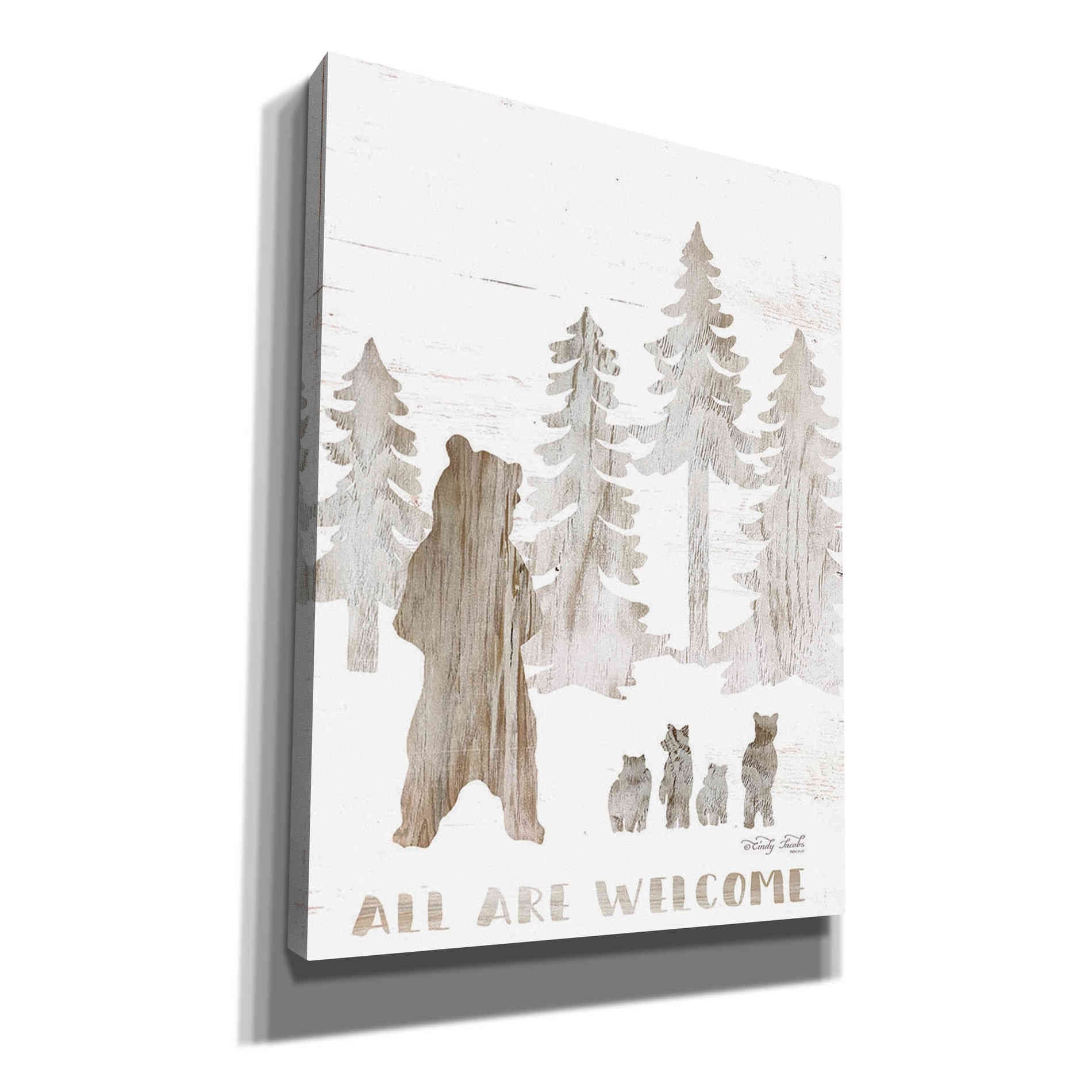 'All are Welcome Bears' by Cindy Jacobs, Canvas Wall Art