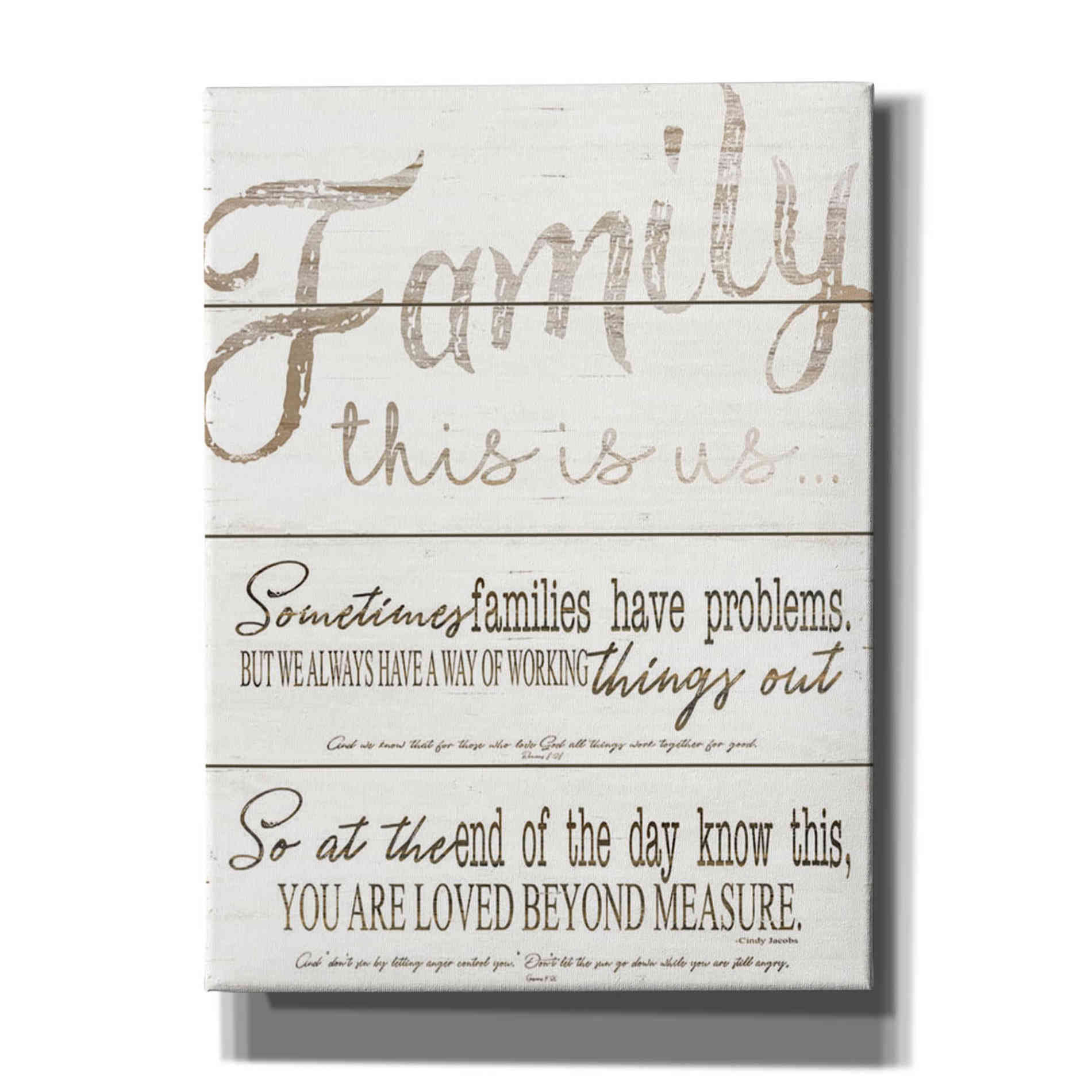 'Family - You Are Loved' by Cindy Jacobs, Canvas Wall Art