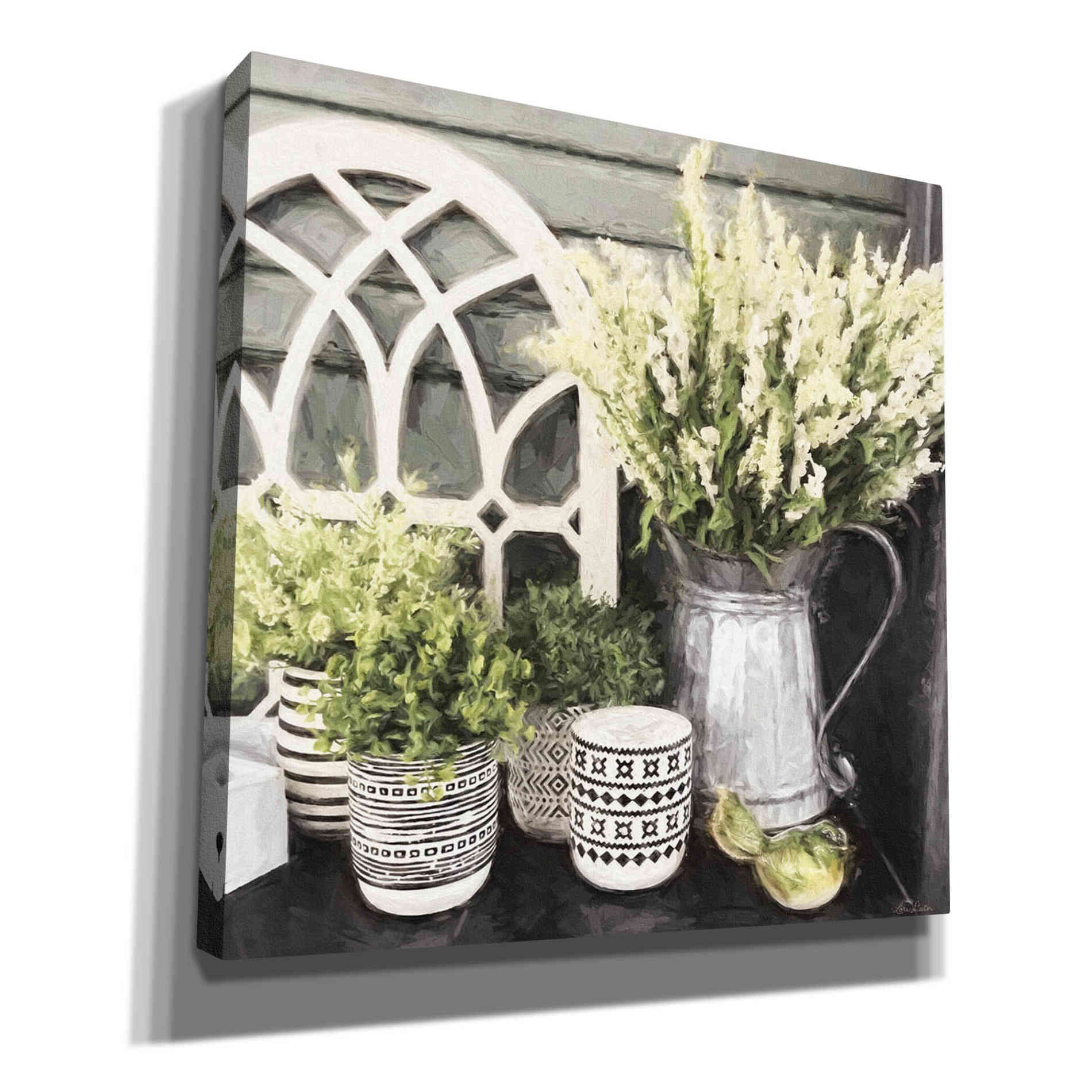 'Black and Green Still Life' by Lori Deiter, Canvas Wall Art