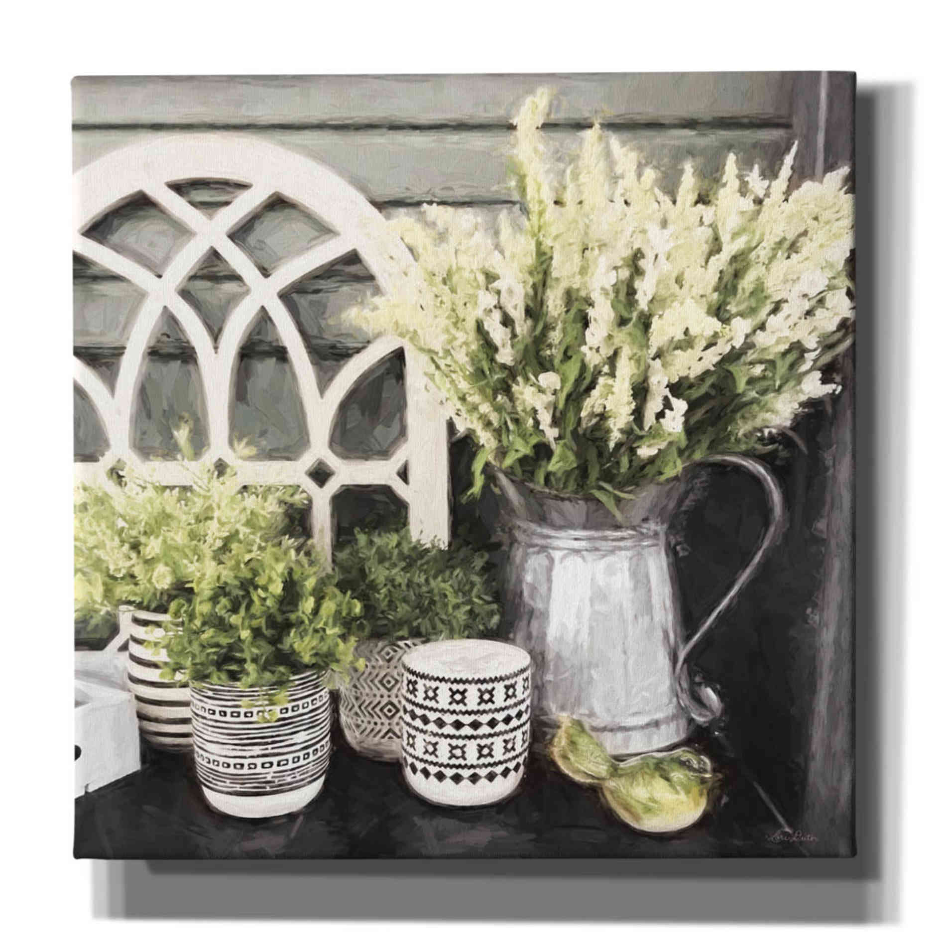 'Black and Green Still Life' by Lori Deiter, Canvas Wall Art