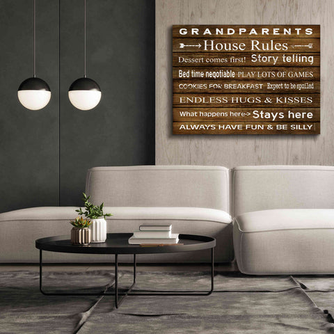 Image of 'Grandparents House Rules' by Cindy Jacobs, Canvas Wall Art,54 x 40