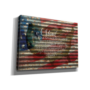 'I Stand American Flag on Metal' by Cindy Jacobs, Canvas Wall Art