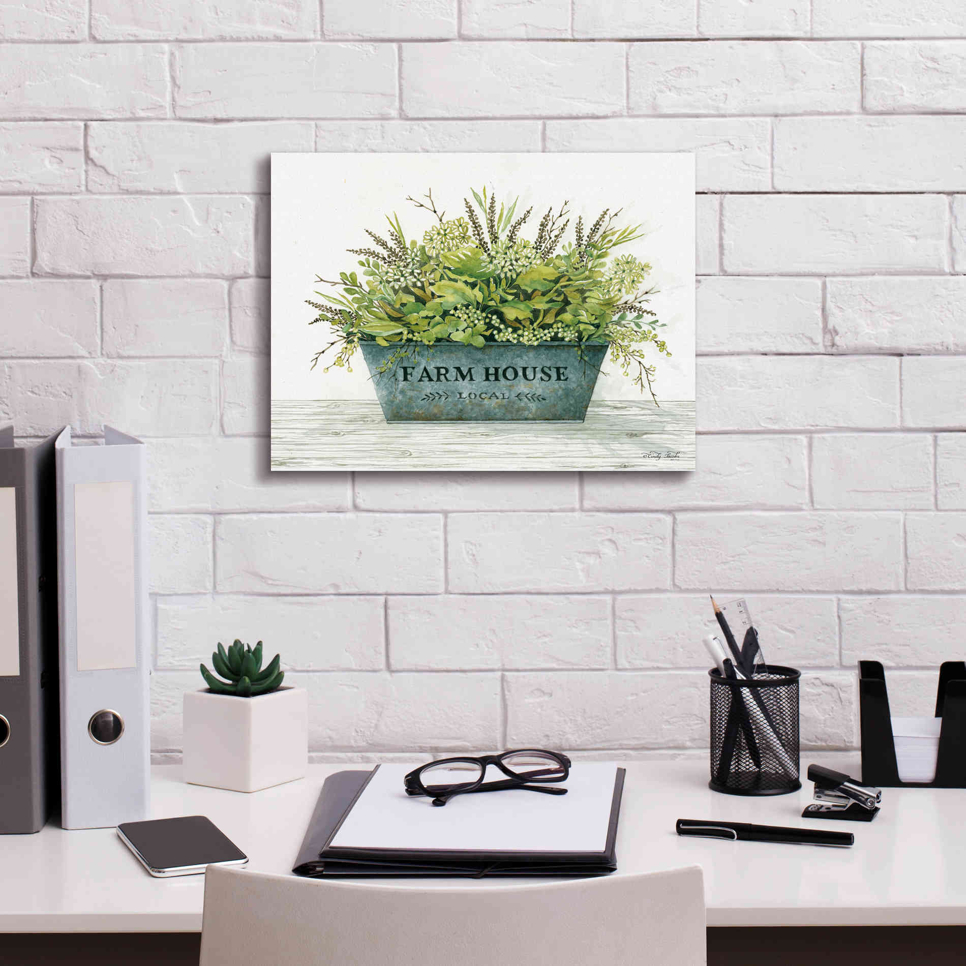 'Farmhouse Local' by Cindy Jacobs, Canvas Wall Art,16 x 12