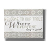 'Welcome to Our Table' by Cindy Jacobs, Canvas Wall Art