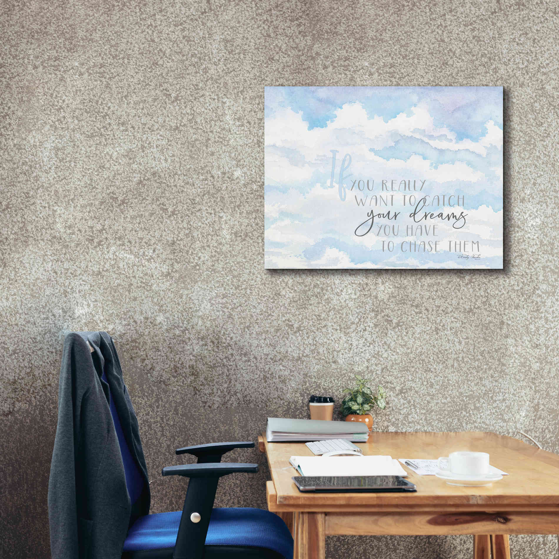 'Chase Your Dreams' by Cindy Jacobs, Canvas Wall Art,34 x 26