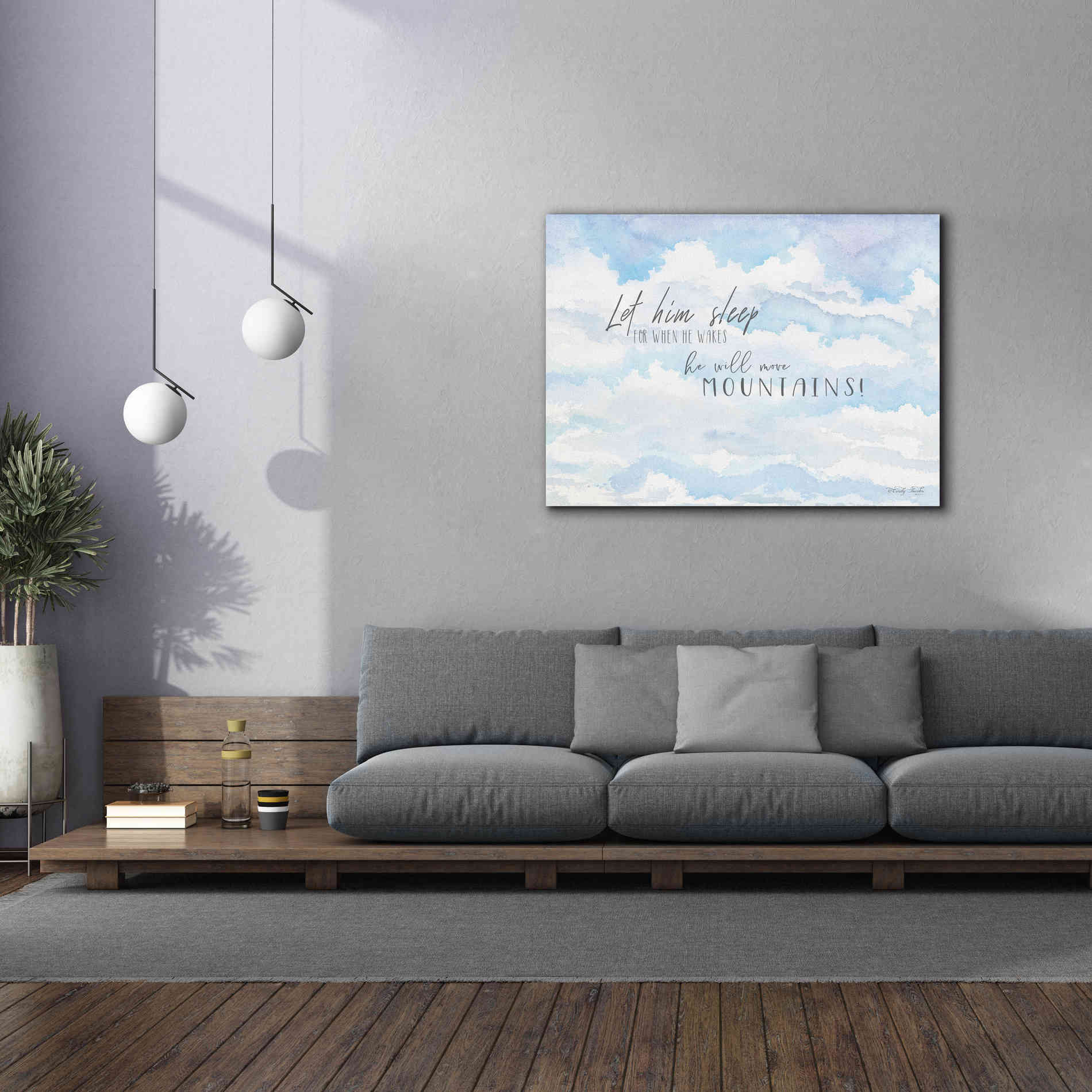 'Let Him Sleep' by Cindy Jacobs, Canvas Wall Art,54 x 40