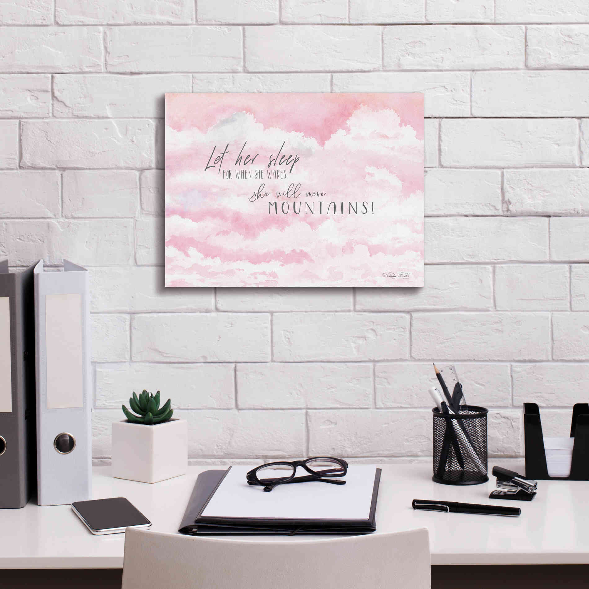 'Let Her Sleep' by Cindy Jacobs, Canvas Wall Art,16 x 12