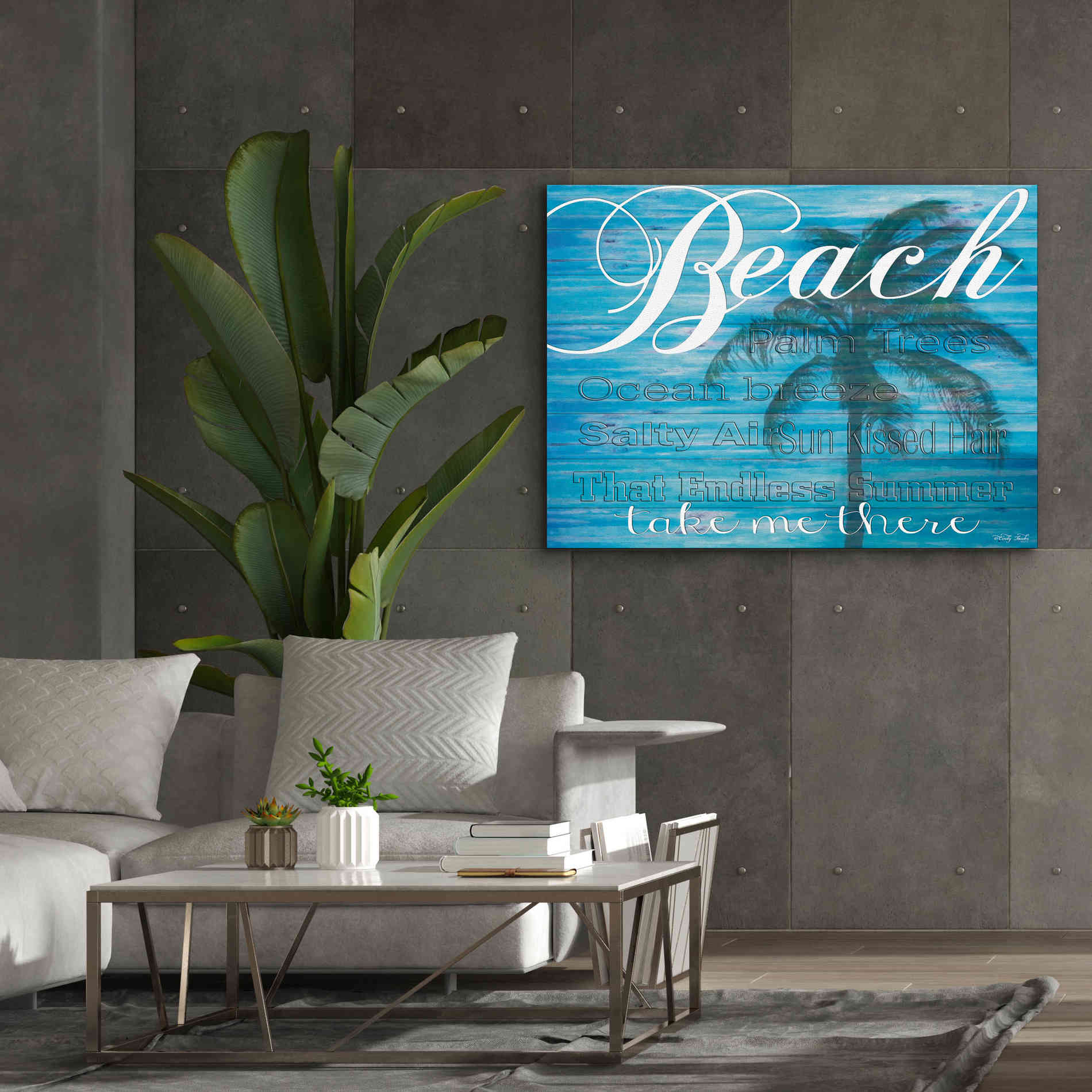 'Beach - Take Me There' by Cindy Jacobs, Canvas Wall Art,54 x 40