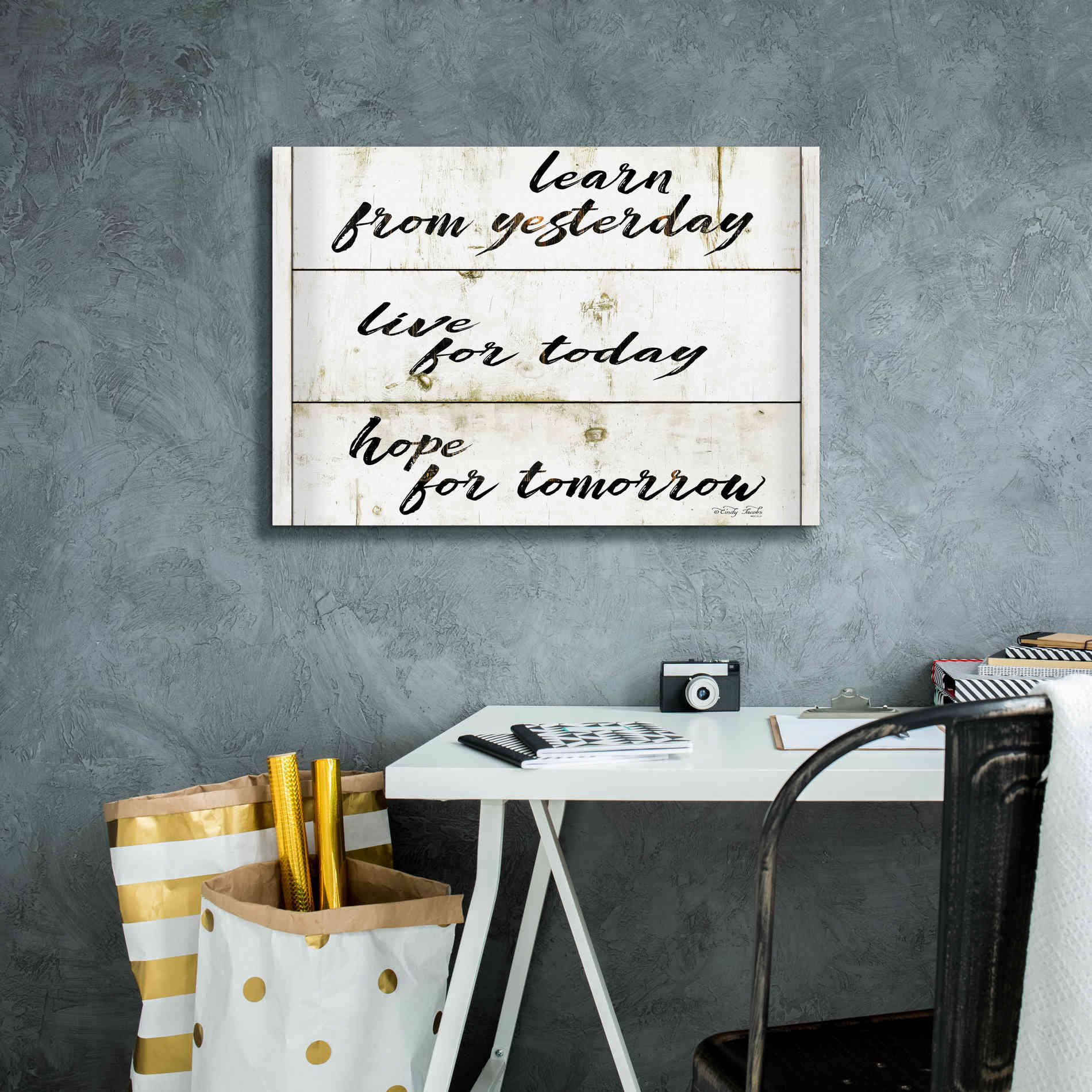 'Live for Today' by Cindy Jacobs, Canvas Wall Art,26 x 18