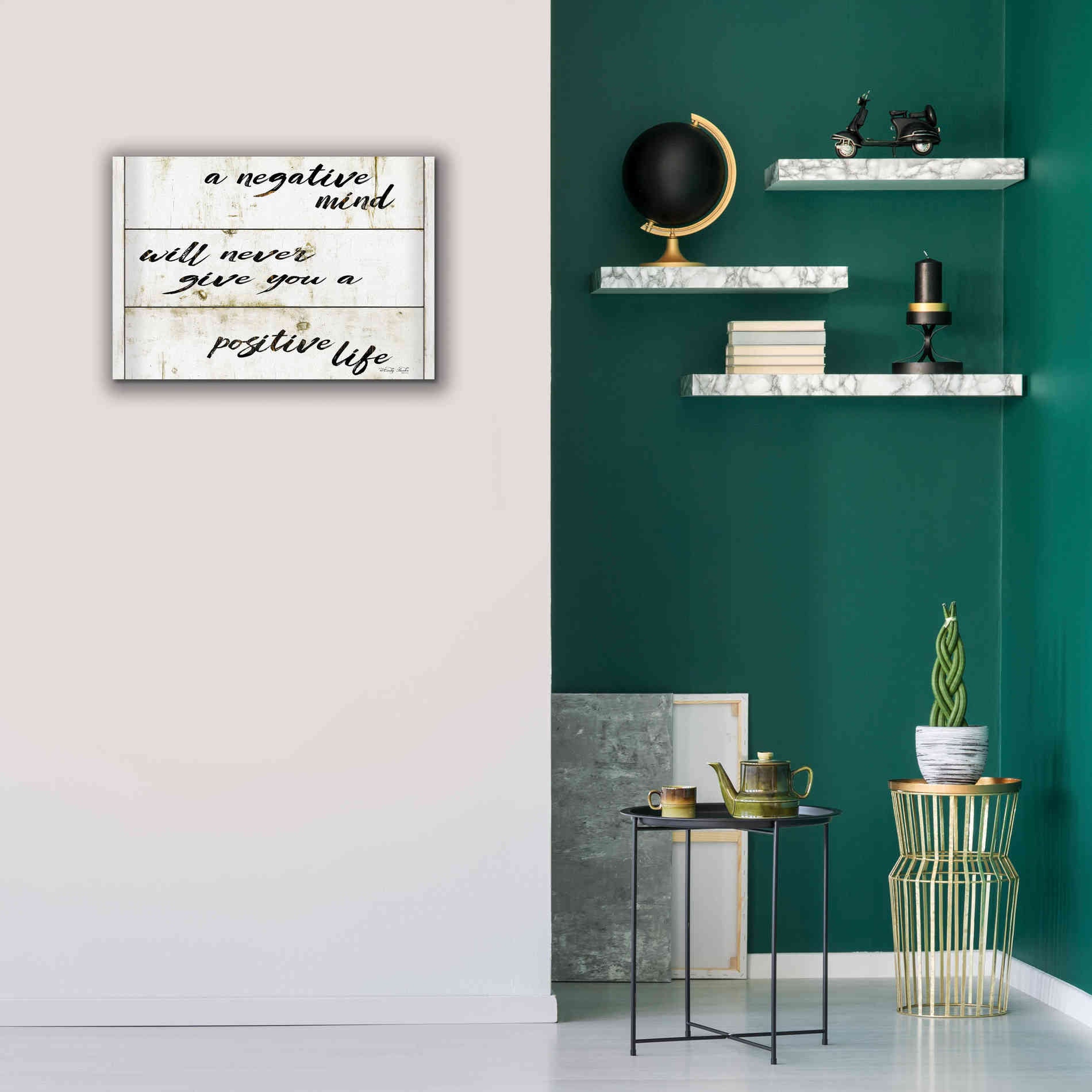 'Positive Life' by Cindy Jacobs, Canvas Wall Art,26 x 18