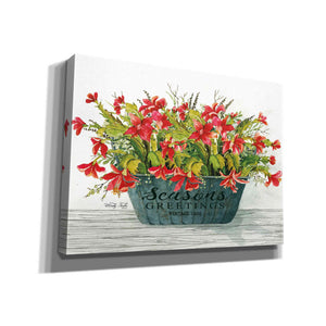 'Seasons Greetings Pot' by Cindy Jacobs, Canvas Wall Art