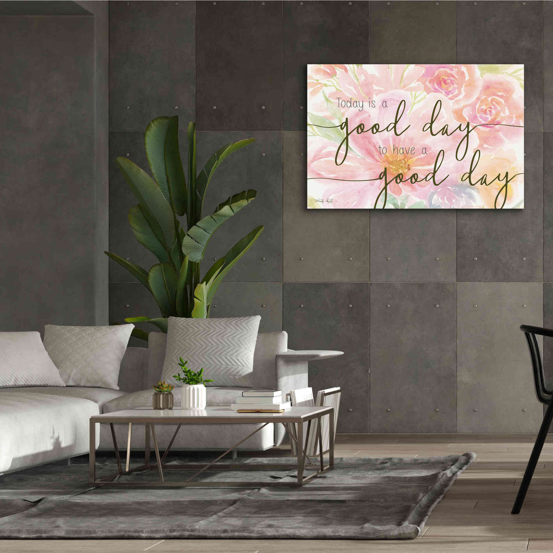 'Floral Good Day' by Cindy Jacobs, Canvas Wall Art,60 x 40