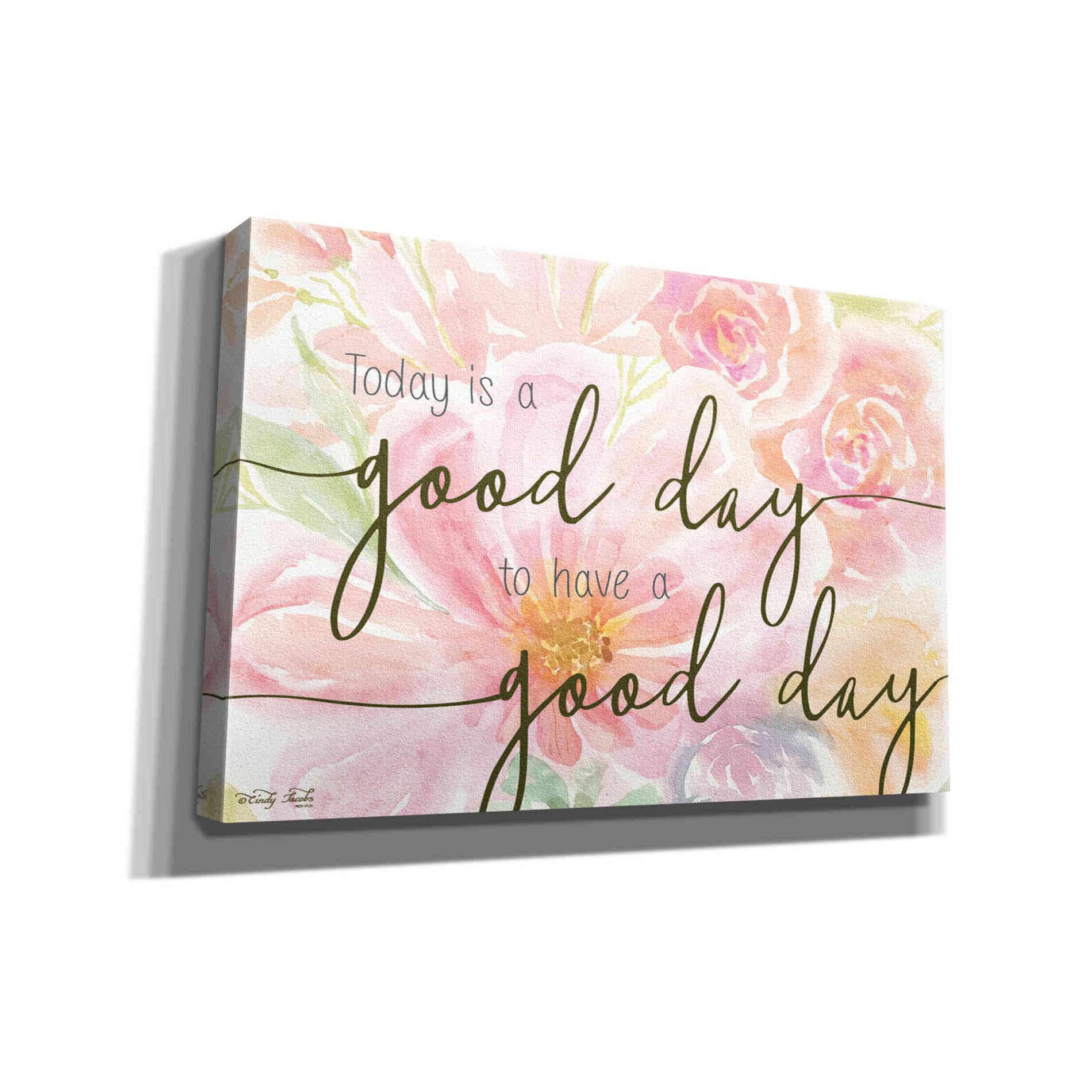 'Floral Good Day' by Cindy Jacobs, Canvas Wall Art