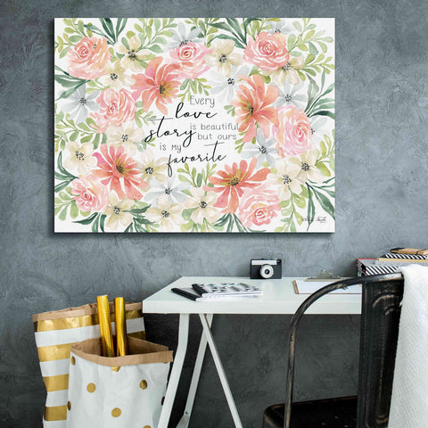 Image of 'Floral Love Story' by Cindy Jacobs, Canvas Wall Art,34 x 26
