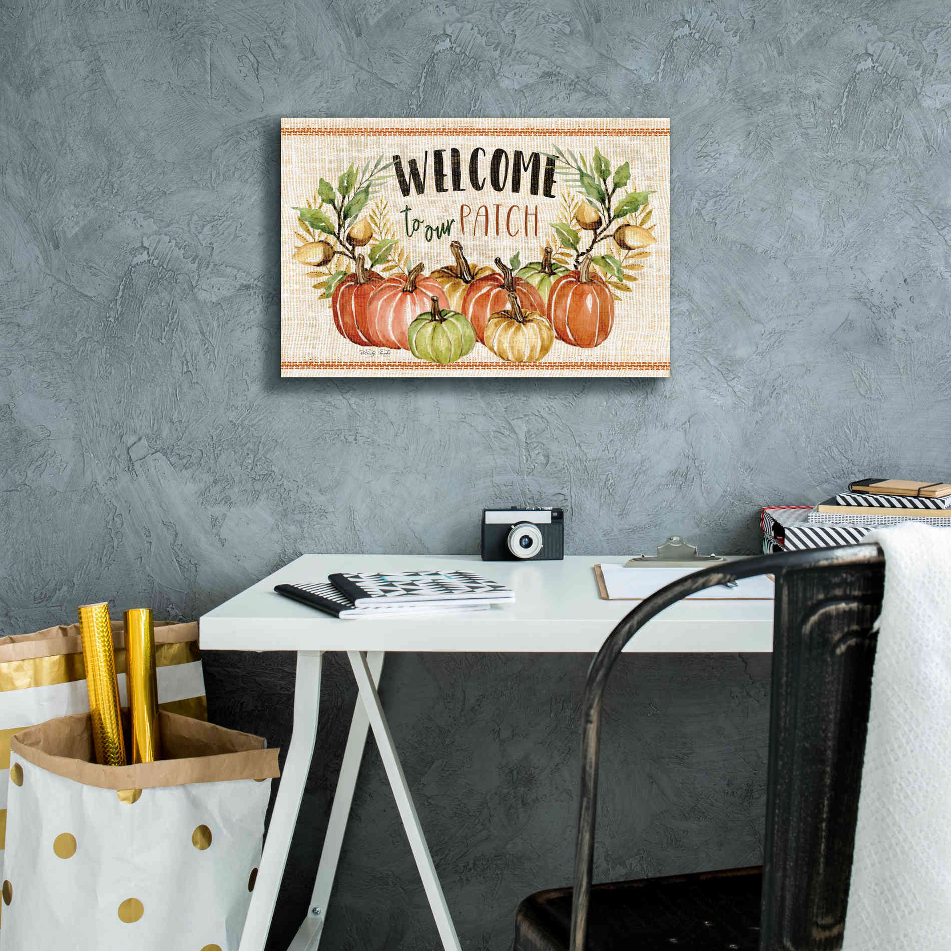 'Welcome to Our Patch' by Cindy Jacobs, Canvas Wall Art,18 x 12