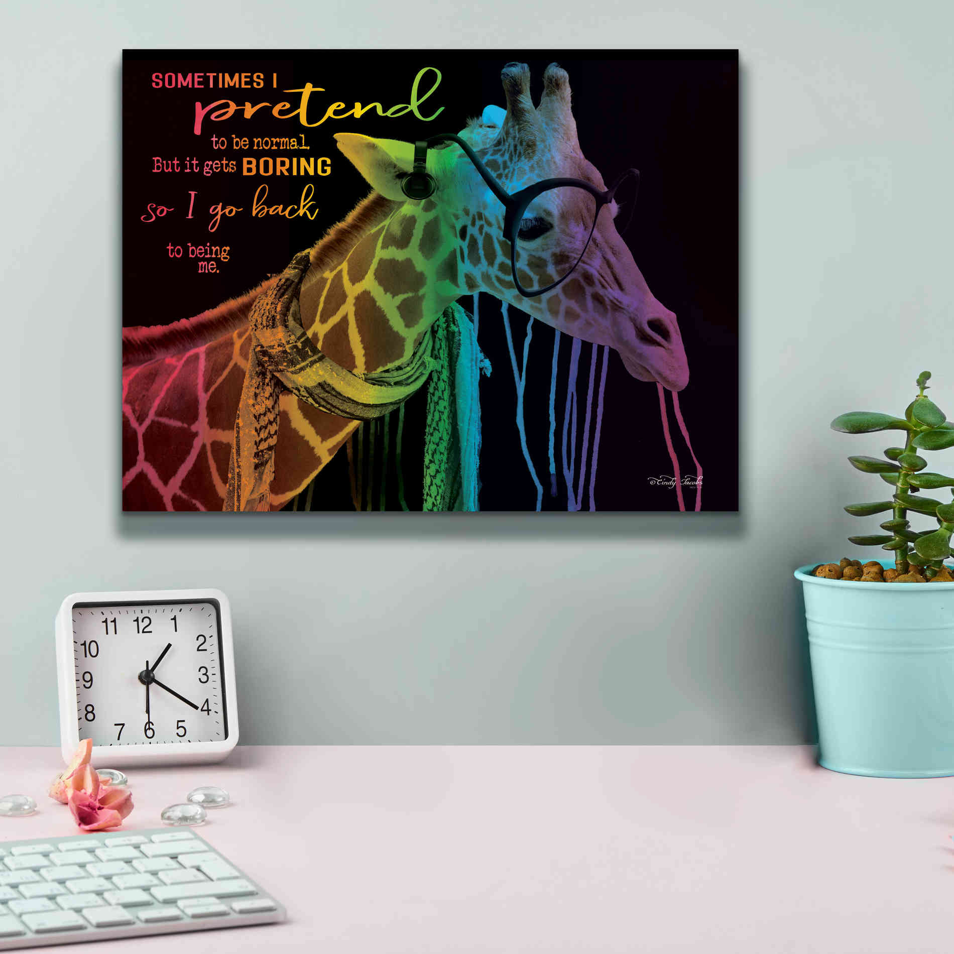 'Sometimes I Pretend' by Cindy Jacobs, Canvas Wall Art,16 x 12