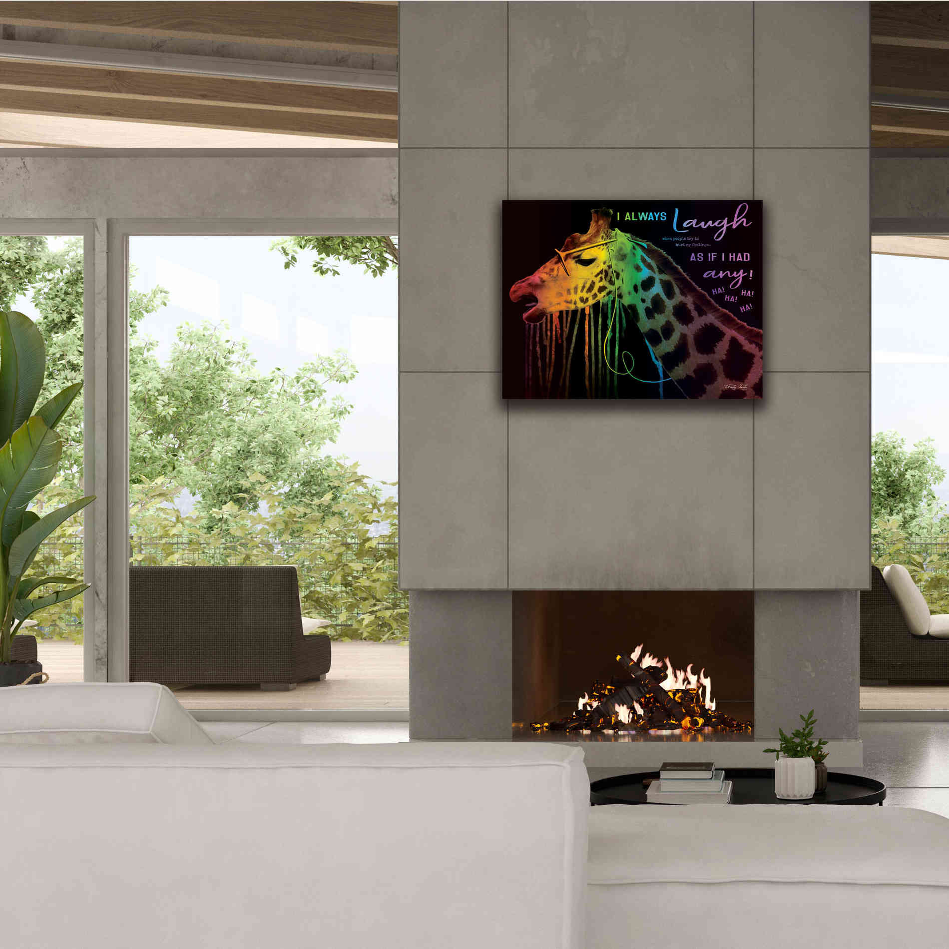 'I Always Laugh' by Cindy Jacobs, Canvas Wall Art,34 x 26