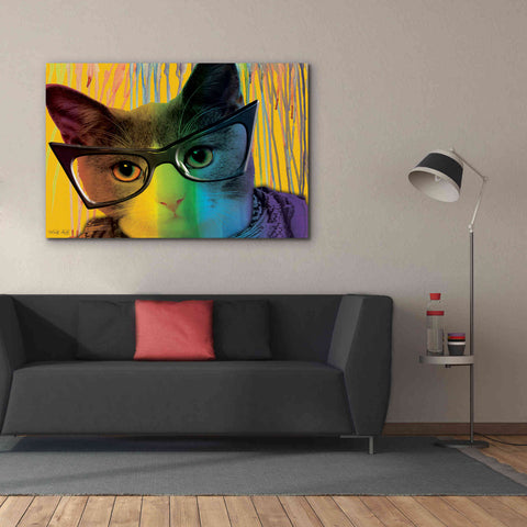 Image of 'Cat in Glasses' by Cindy Jacobs, Canvas Wall Art,60 x 40