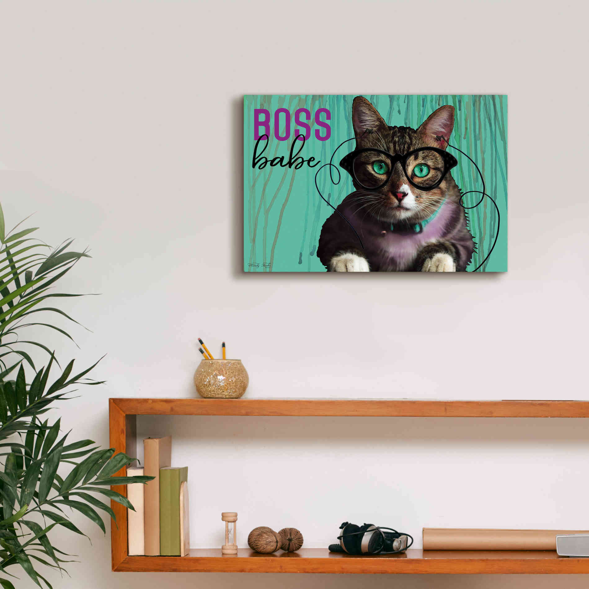 'Boss Babe' by Cindy Jacobs, Canvas Wall Art,18 x 12
