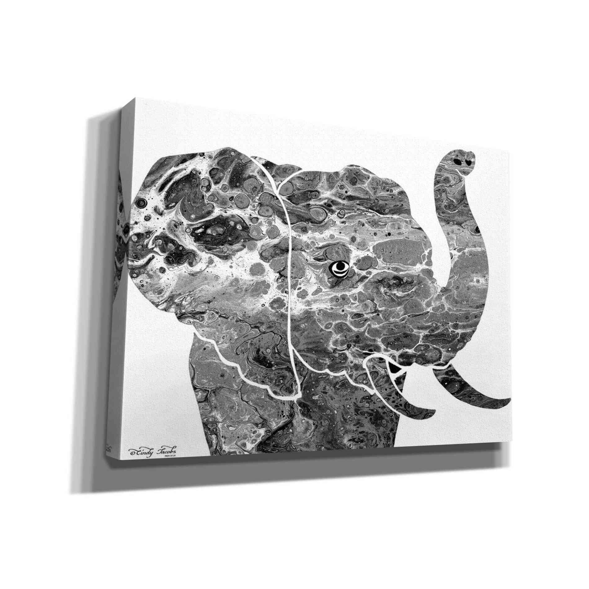 'Bright Elephant' by Cindy Jacobs, Canvas Wall Art