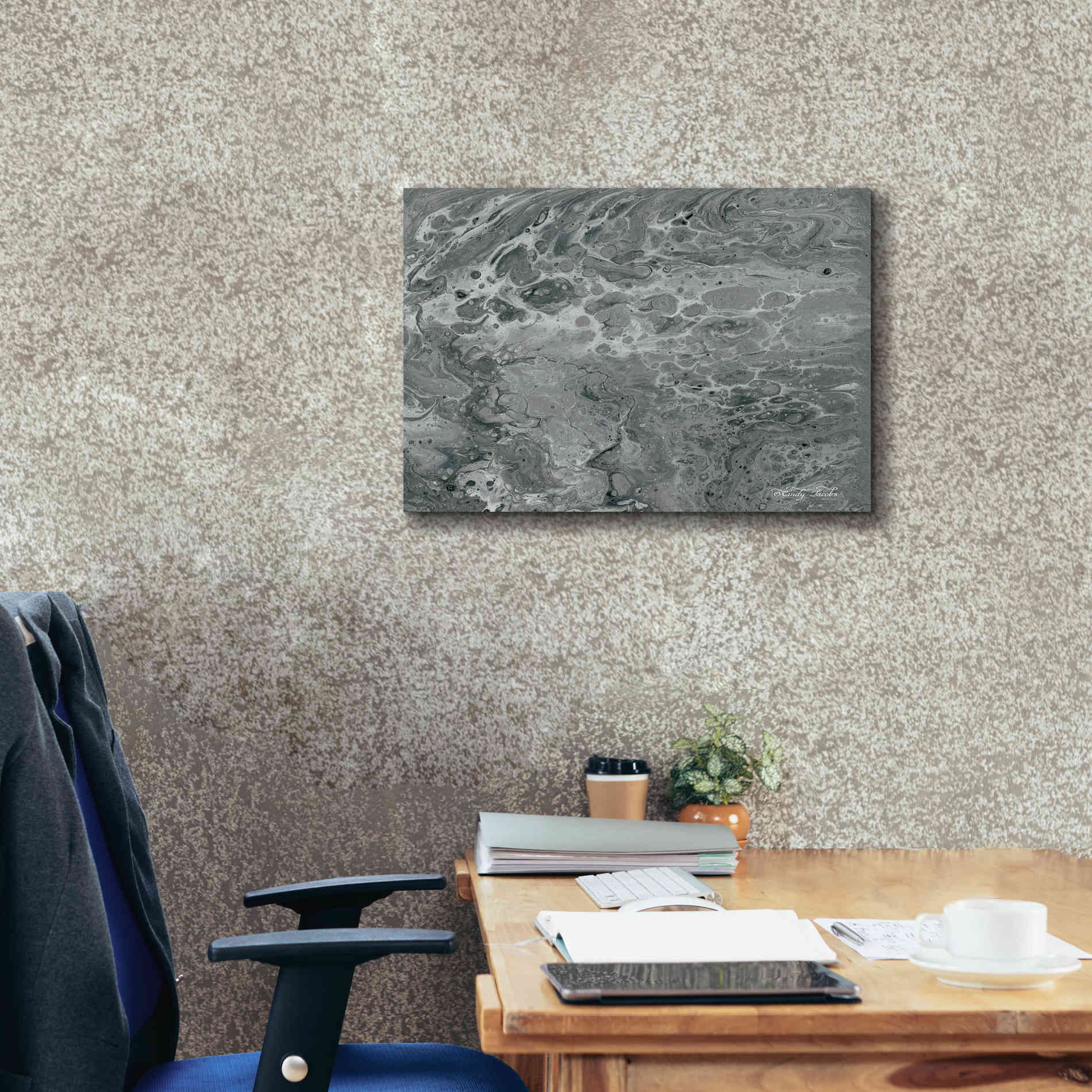 'Abstract in Gray I' by Cindy Jacobs, Canvas Wall Art,24 x 20