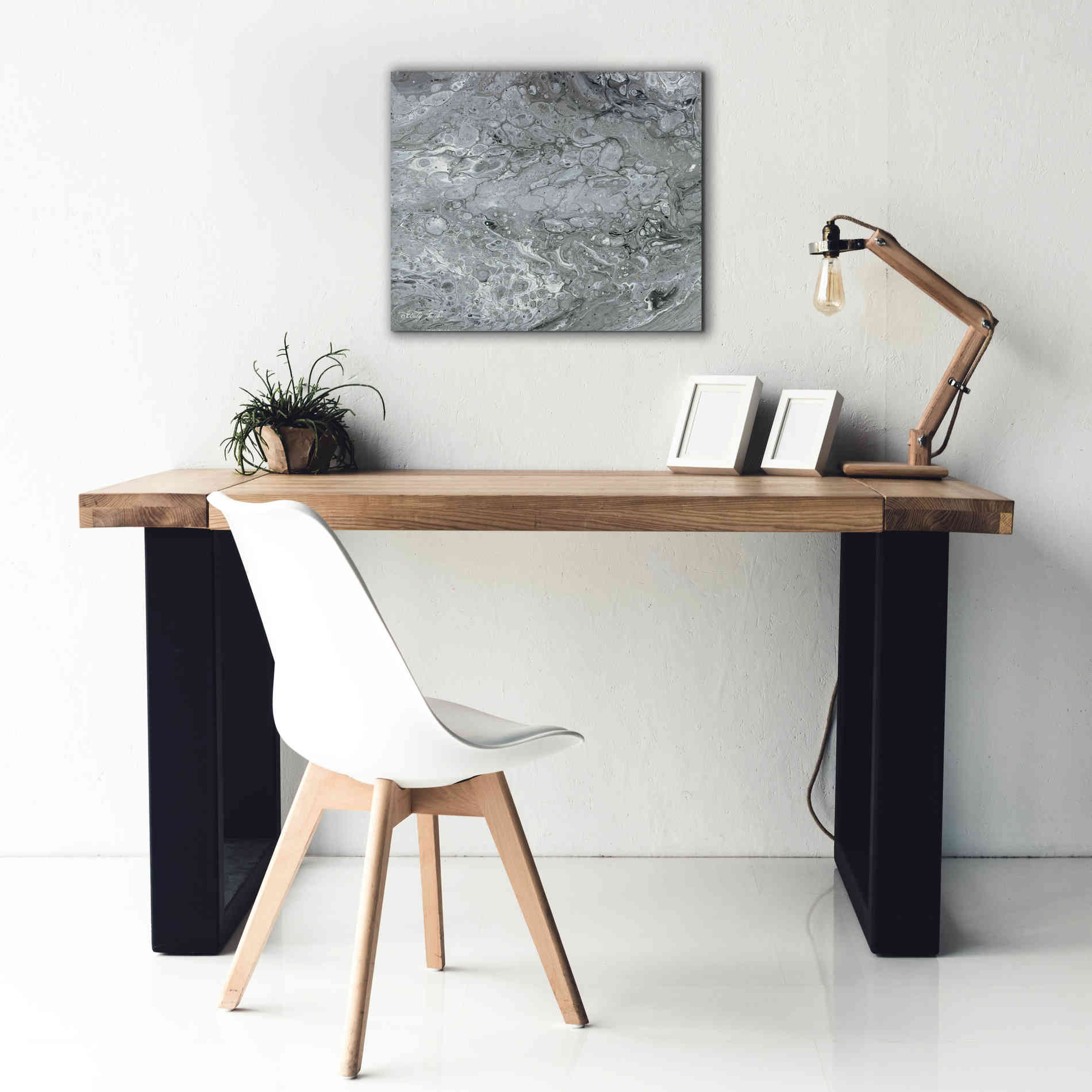 'Abstract in Gray II' by Cindy Jacobs, Canvas Wall Art,24 x 20