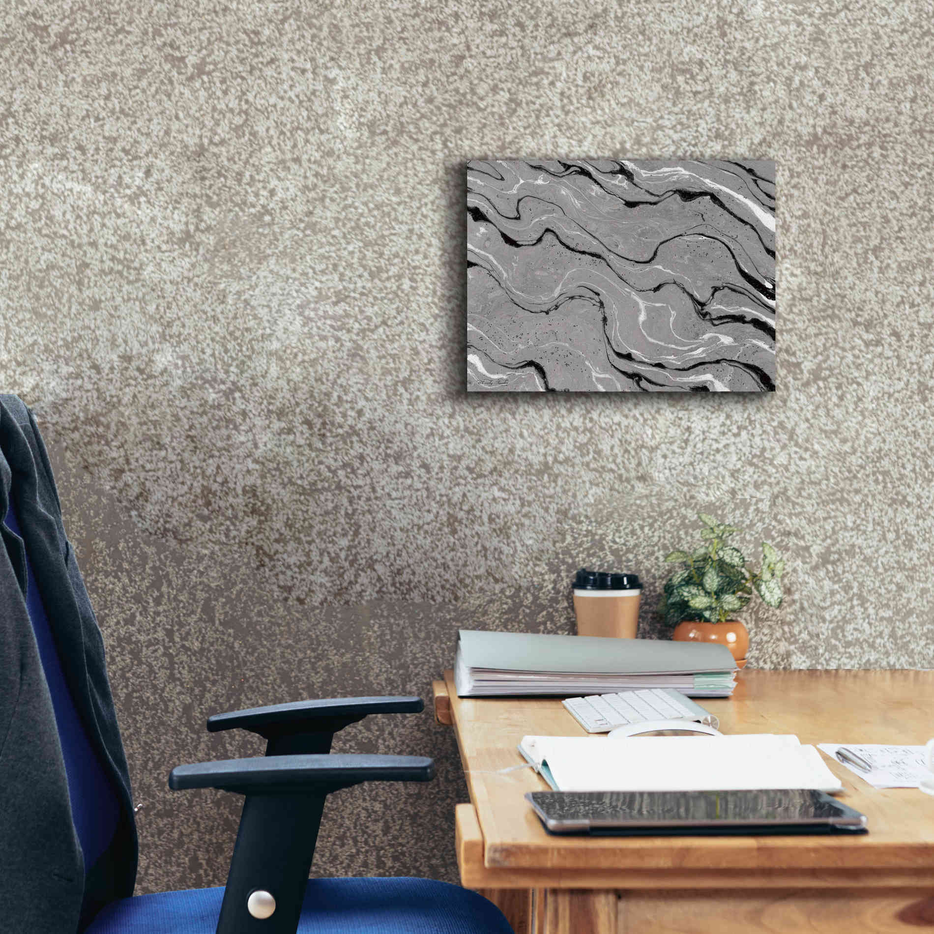 'Abstract in Gray III' by Cindy Jacobs, Canvas Wall Art,16 x 12