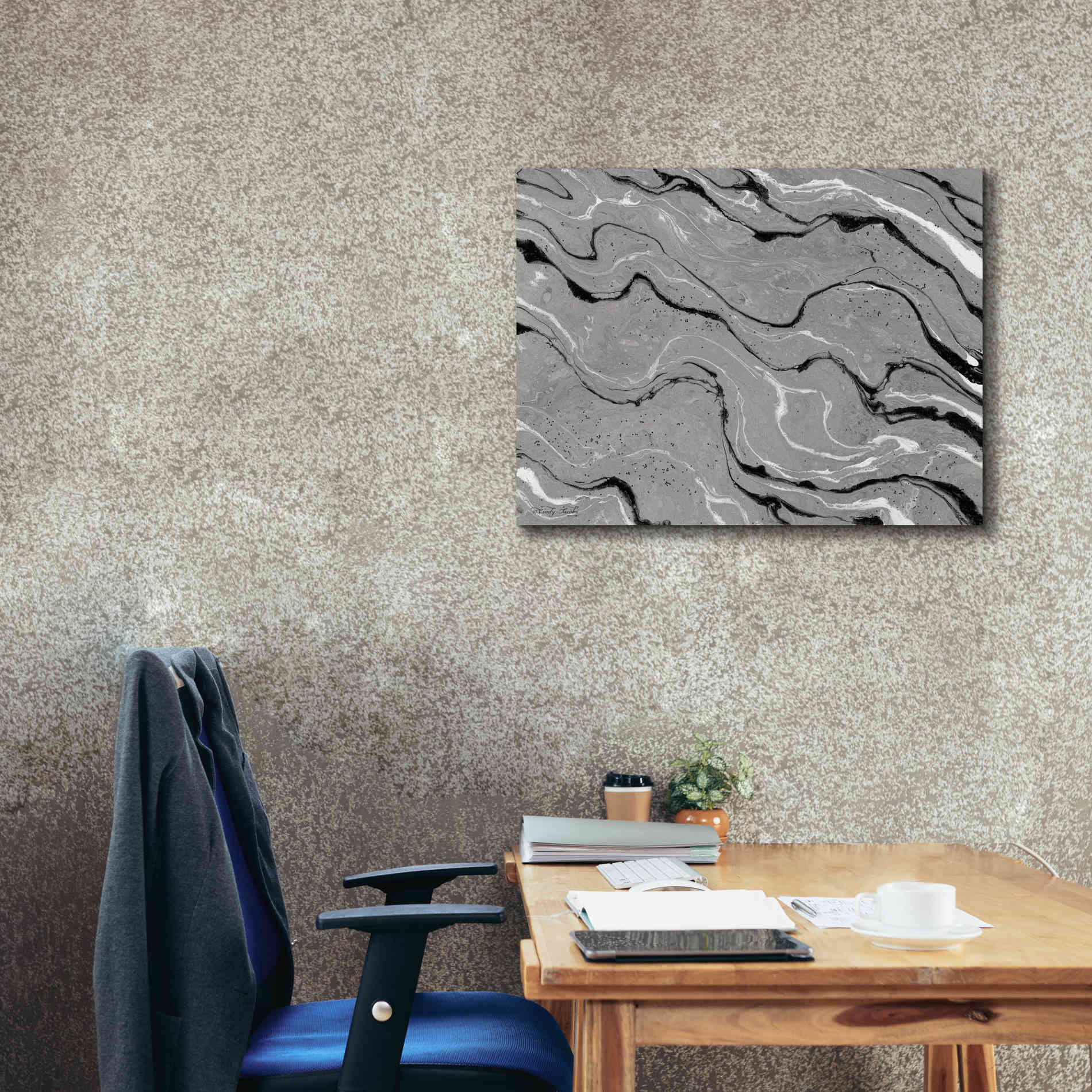 'Abstract in Gray III' by Cindy Jacobs, Canvas Wall Art,34 x 26
