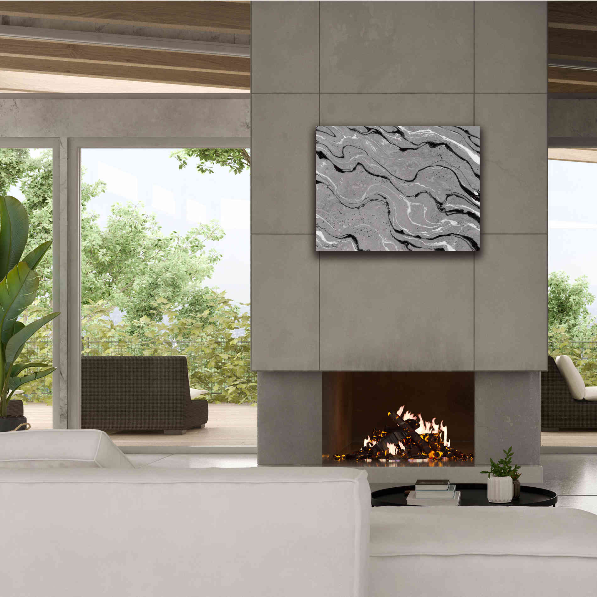 'Abstract in Gray III' by Cindy Jacobs, Canvas Wall Art,34 x 26